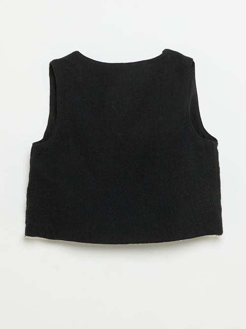 Conjunto top sem mangas + Colete - Kiabi