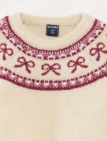 Conjunto tricot camisola + leggings jacquard