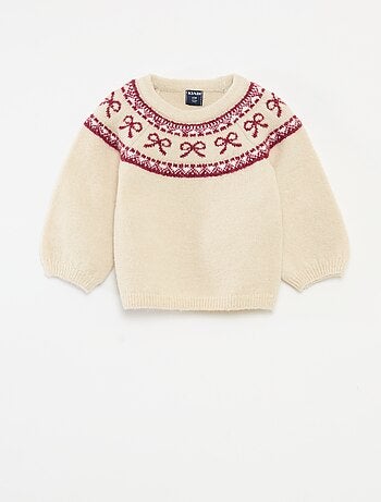 Conjunto tricot camisola + leggings jacquard