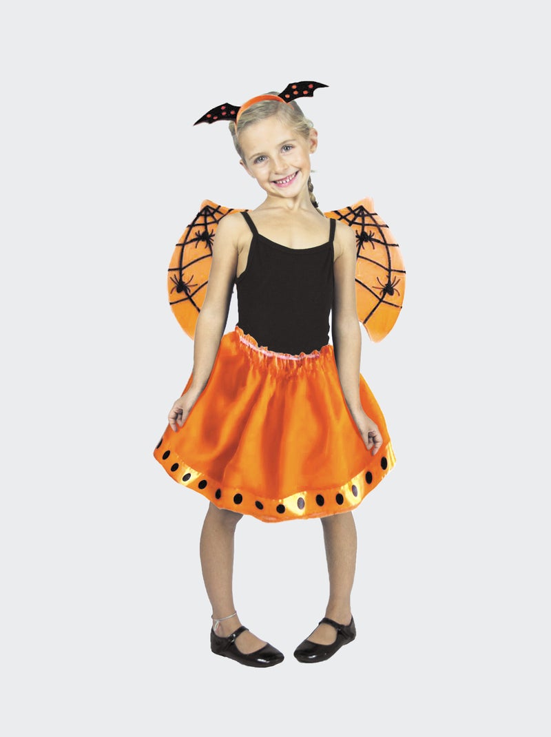 Conjunto tutu + asas + bandolete aranha LARANJA - Kiabi
