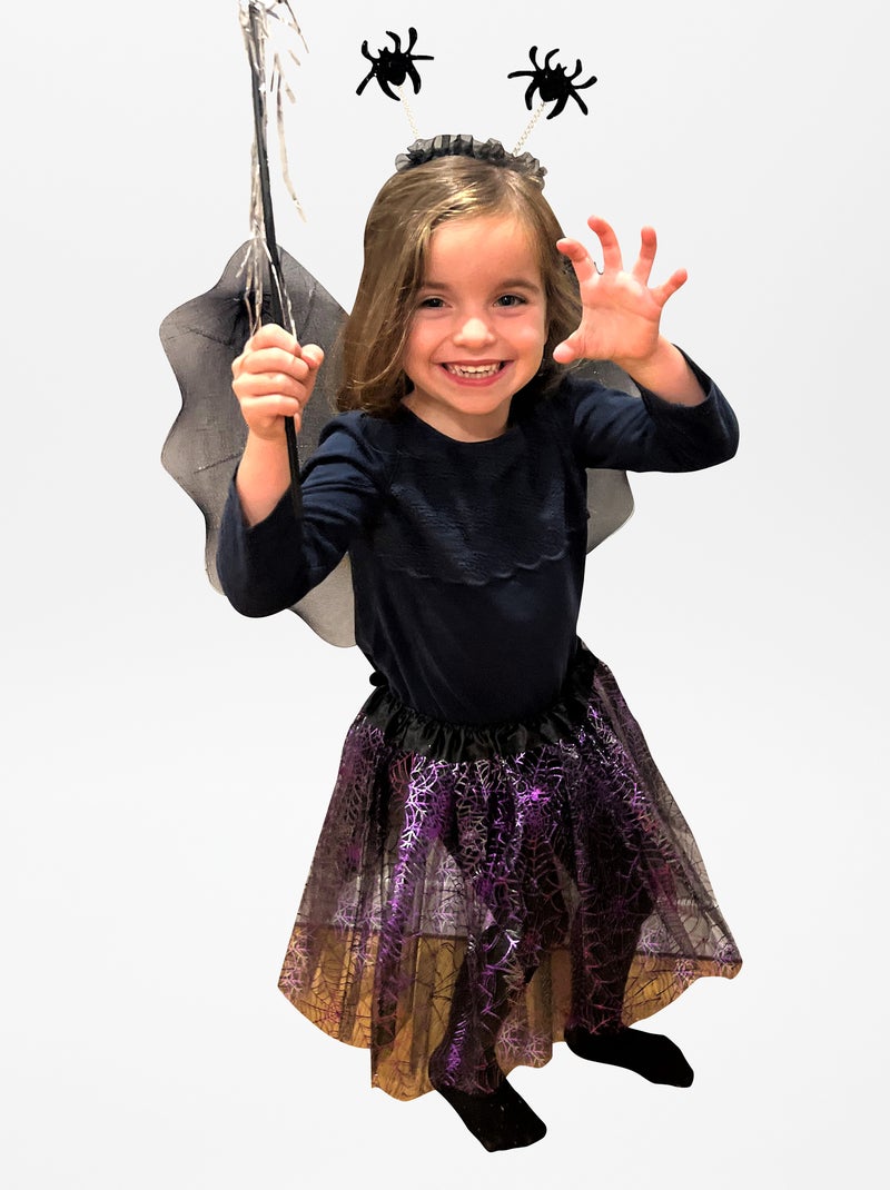 Conjunto tutu + varinha + bandolete + asas - 3 peças VIOLETA - Kiabi