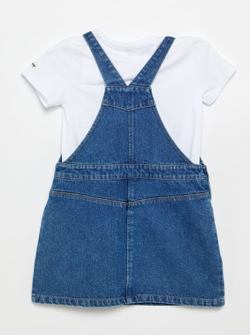 Conjunto vestido de calças de ganga e t-shirt 'Minnie' Azul - Kiabi