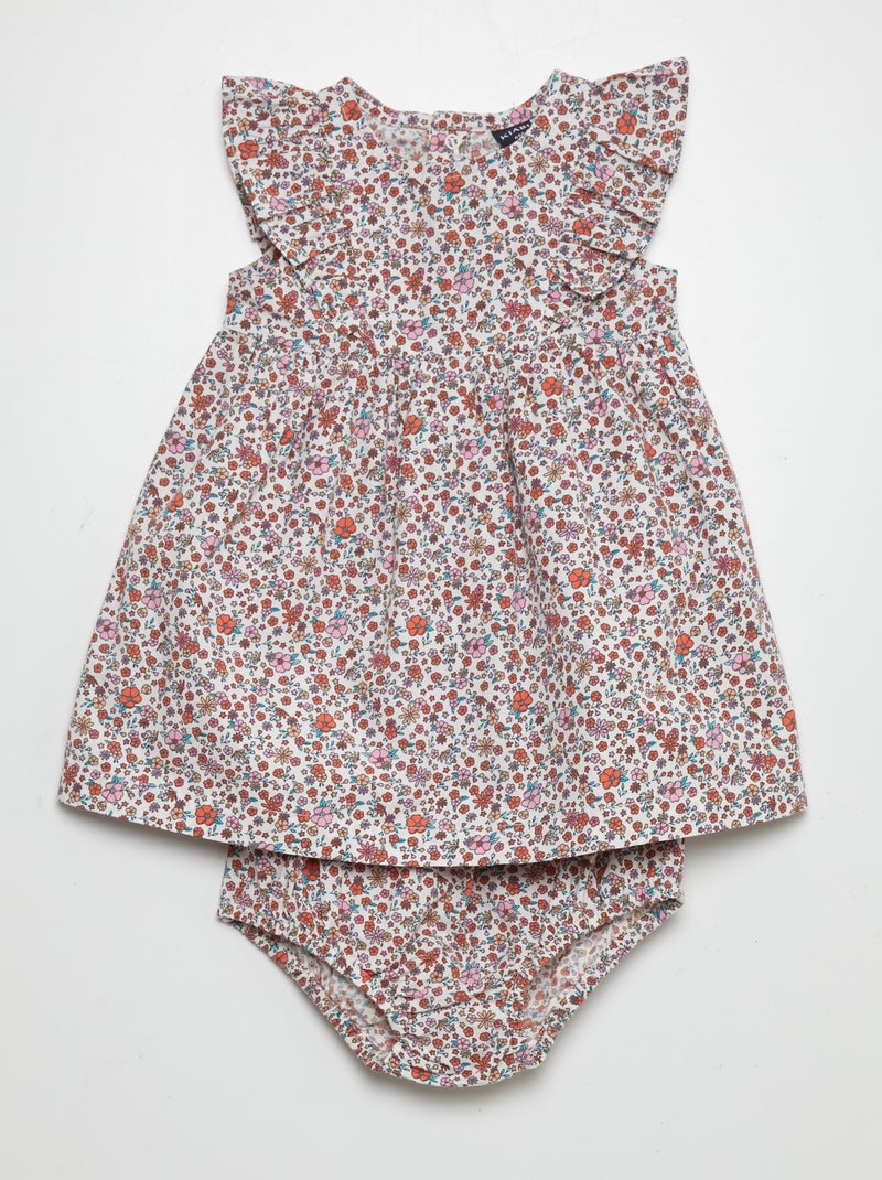 Conjunto vestido e calções BRANCO - Kiabi