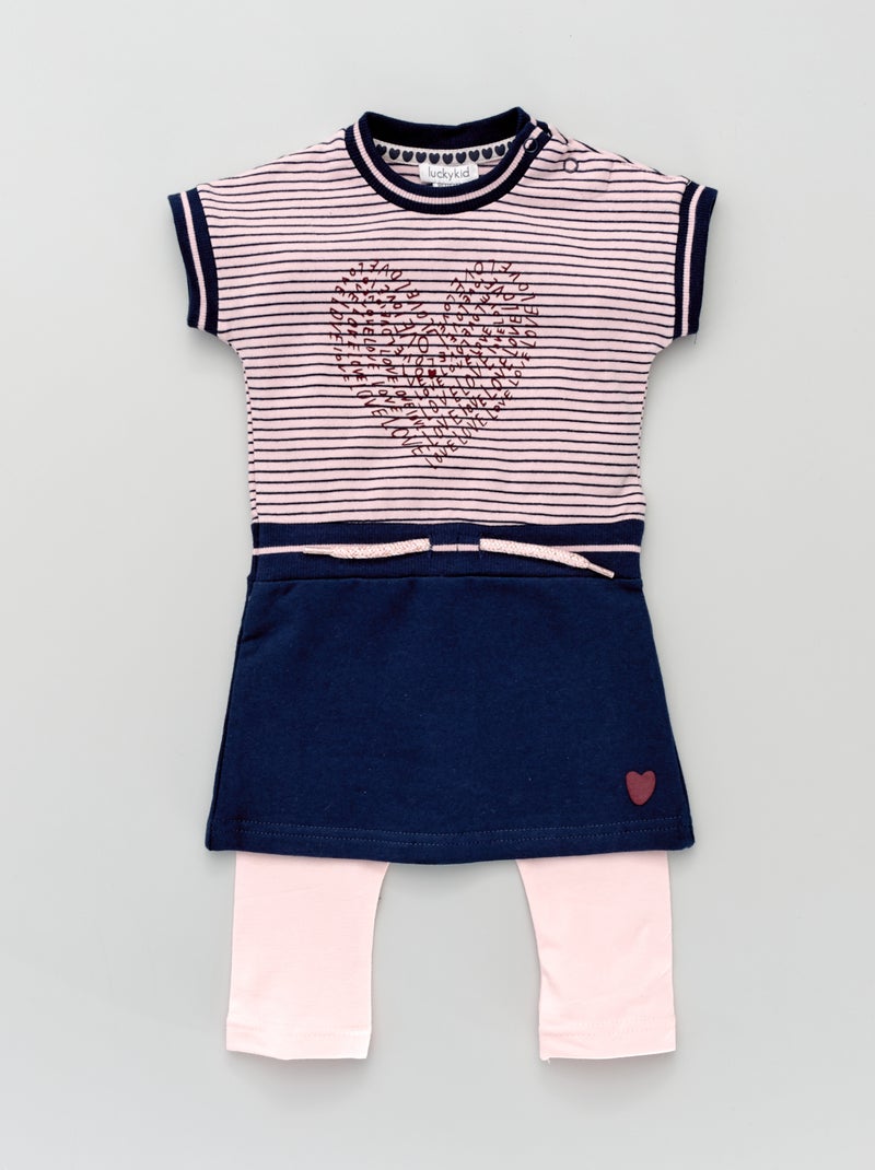 Conjunto vestido + leggings BEGE - Kiabi