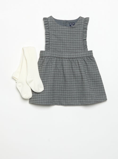 Conjunto vestido sem mangas + collants - Kiabi