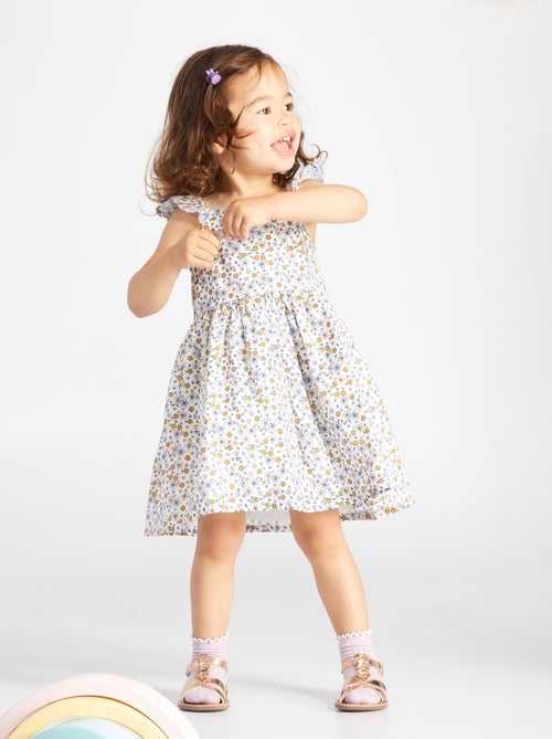 Conjunto vestido + tapa fralda com estampado liberty - Kiabi