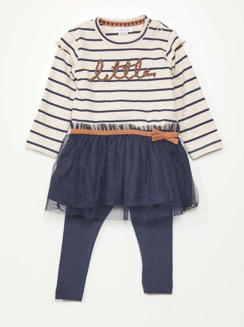 Conjunto vestido tutu + leggings AZUL - Kiabi