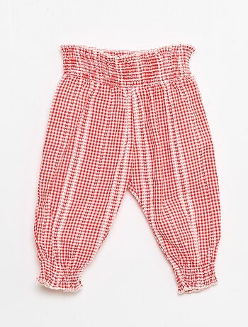 Conjunto vichy de 2 peças: blusa + calças