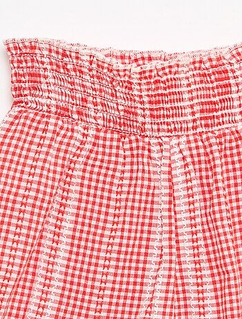 Conjunto vichy de 2 peças: blusa + calças