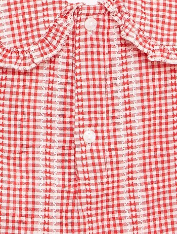 Conjunto vichy de 2 peças: blusa + calças