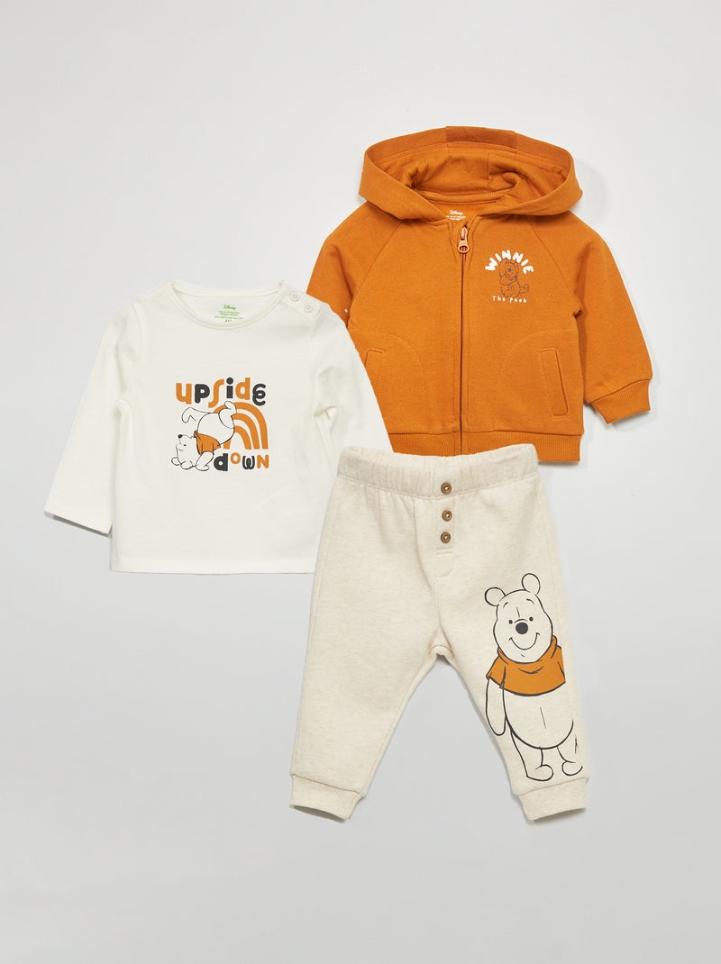 Conjunto 'Winnie' t-shirt + calças  - 3 peças AMARELO - Kiabi