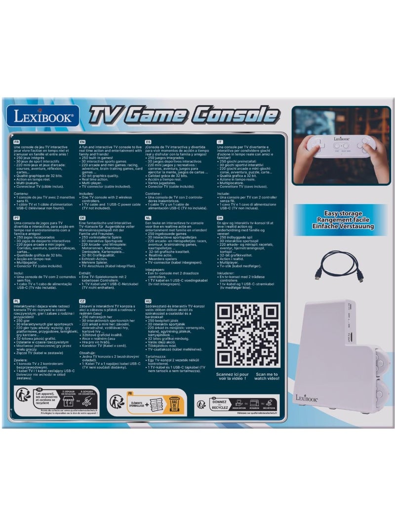 Consola de jogos motion tv plug n play com 250 jogos Branco - Kiabi