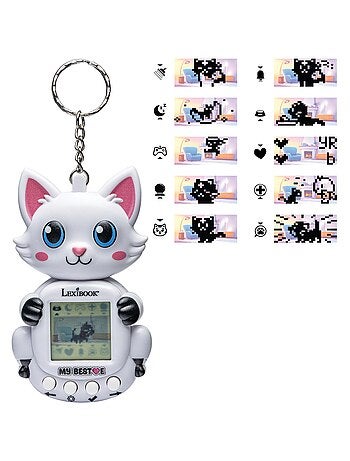 Consola my beste® gigapets® 2 cats com ecrã lcd e fecho para portachaves