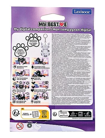 Consola my beste® gigapets® 2 cats com ecrã lcd e fecho para portachaves