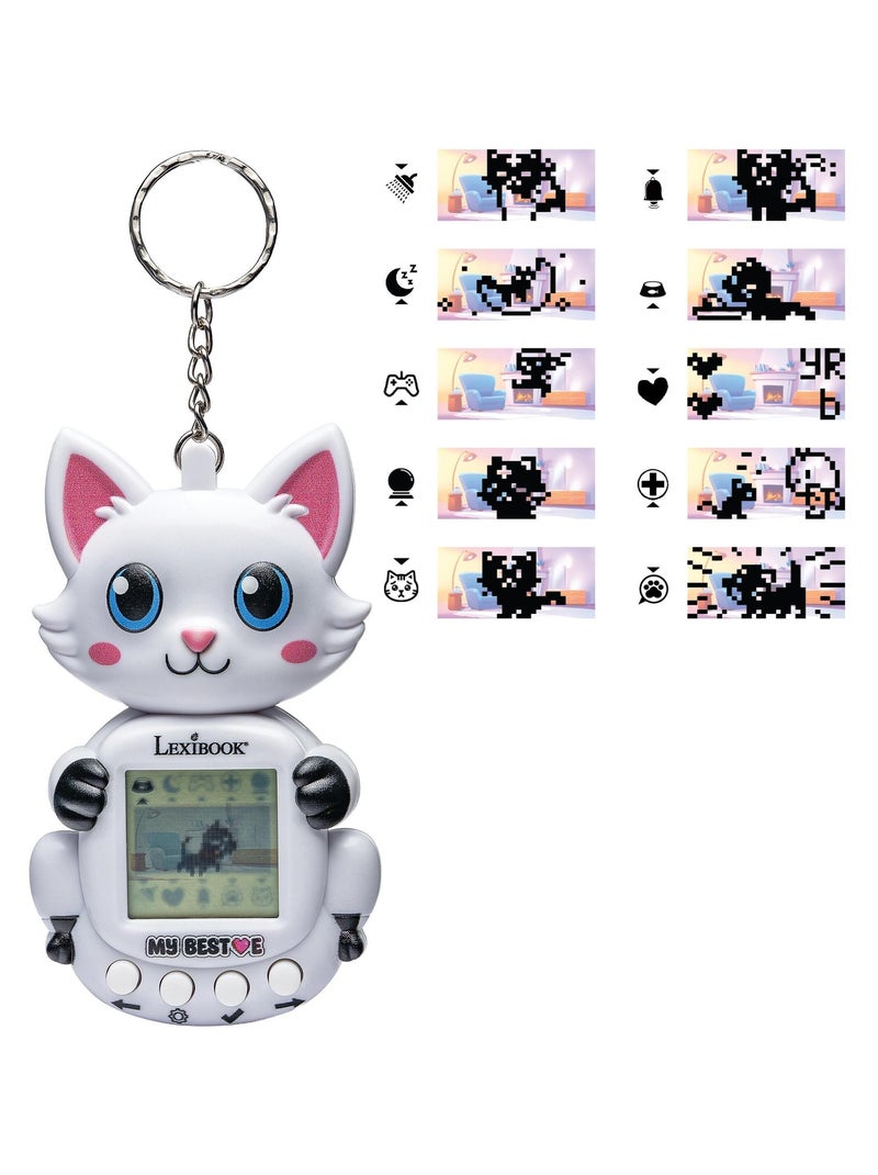 Consola my beste® gigapets® 2 cats com ecrã lcd e fecho para portachaves Branco - Kiabi