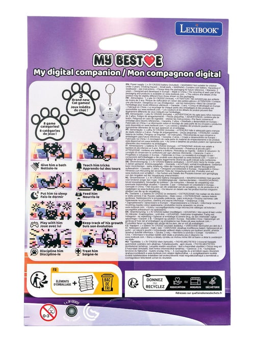 Consola my beste® gigapets® 2 cats com ecrã lcd e fecho para portachaves - Kiabi