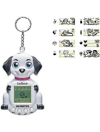 Consola my beste® gigapets® puppy com ecrã lcd e fecho para portachaves