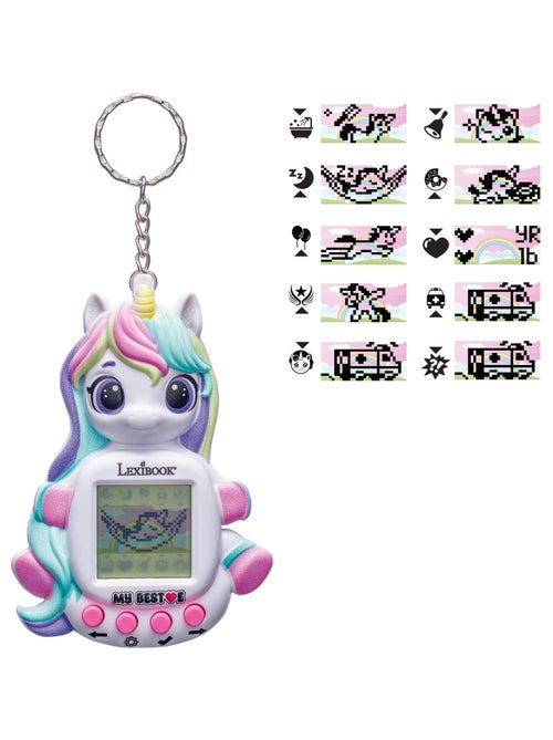 Consola my beste® gigapets® unicorn com ecrã lcd e fecho para portachaves - Kiabi