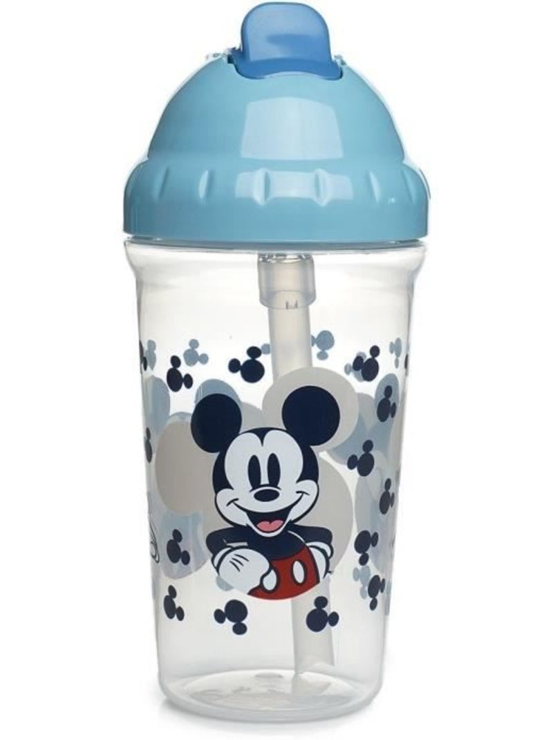 Copo canudo anti-derrame 295 ml thermobaby mickey com clipe Azul - Kiabi