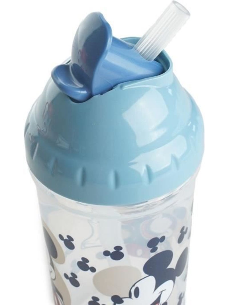 Copo canudo anti-derrame 295 ml thermobaby mickey com clipe Azul - Kiabi