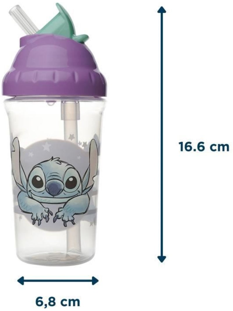 Copo com palhinha anti-derrames disney baby lilo e stitch 295 ml Roxo - Kiabi