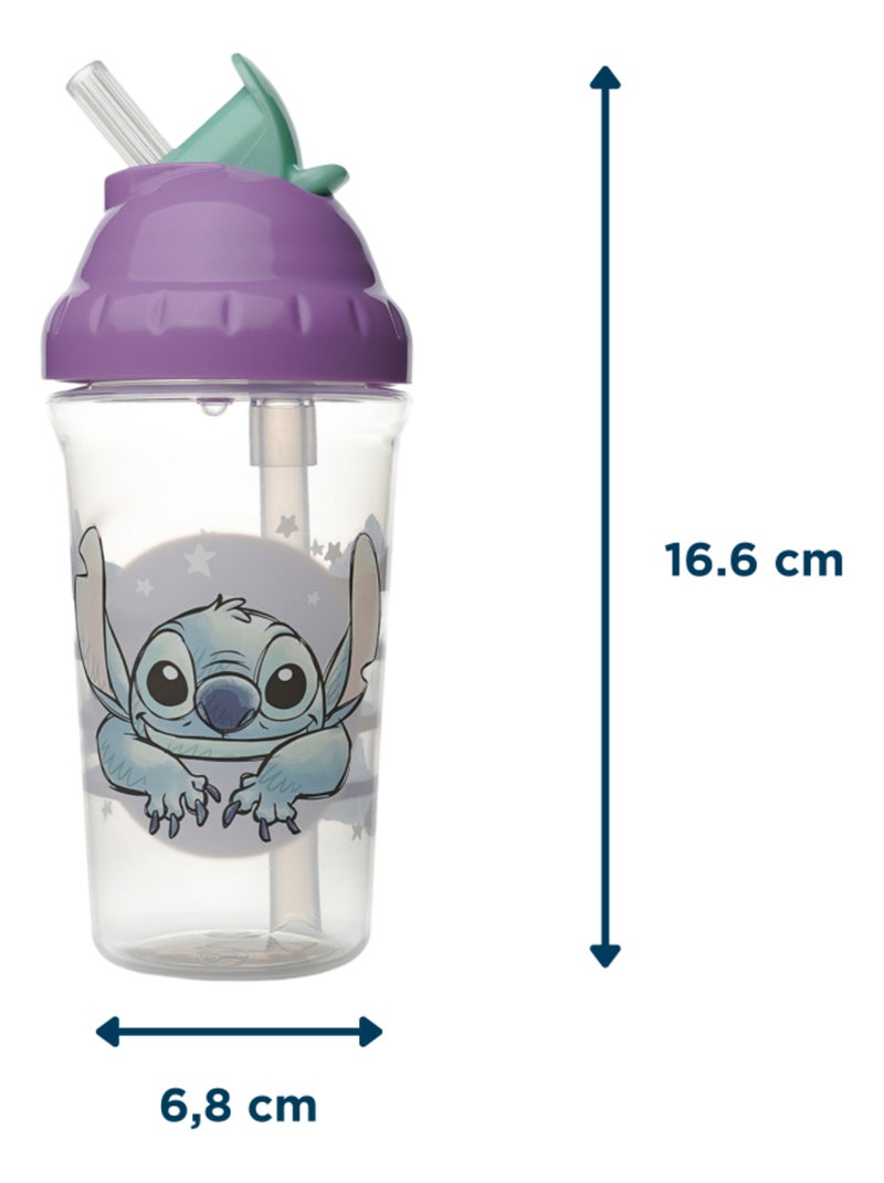 Copo com palhinha anti-derrames disney baby lilo e stitch 295 ml Roxo - Kiabi