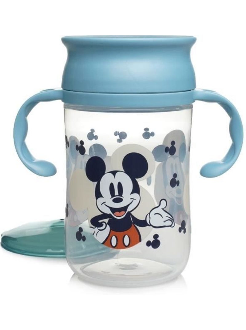 Copo de treino thermobaby 360° mickey com tampa 395 ml antifuga Azul - Kiabi
