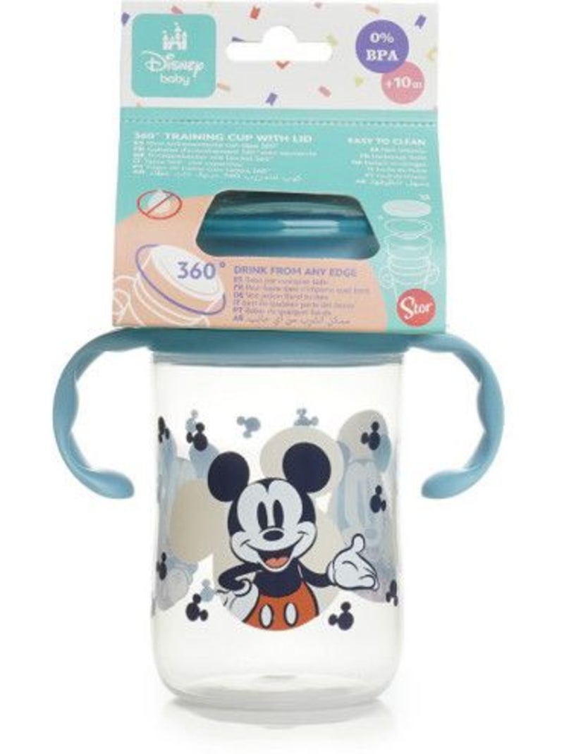 Copo de treino thermobaby 360° mickey com tampa 395 ml antifuga Azul - Kiabi
