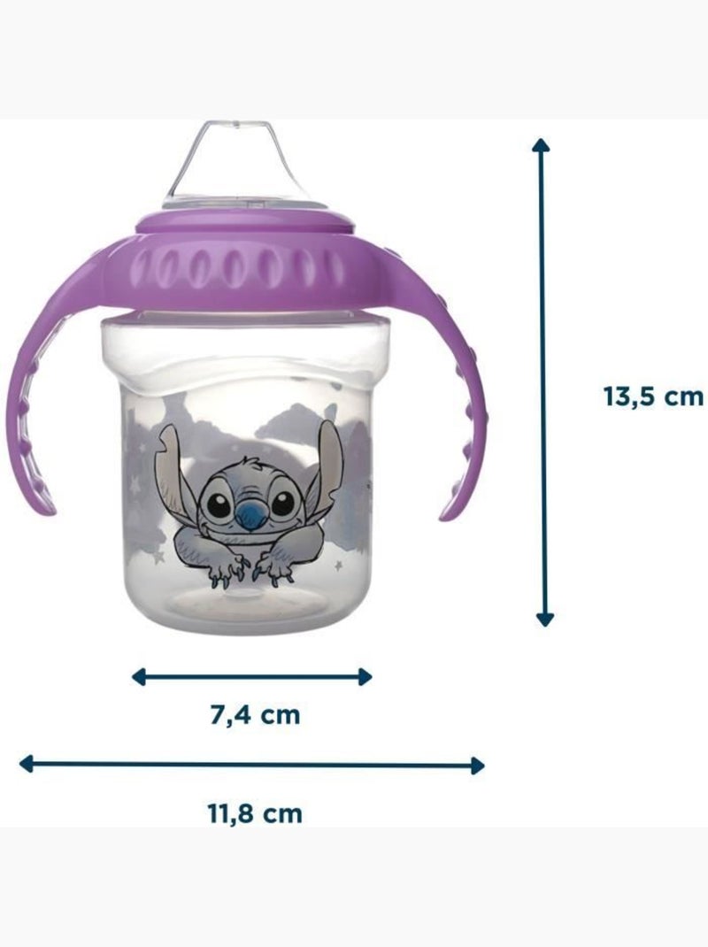 Copo disney baby lilo & stitch 250 ml anti-derrame com 2 pegas Roxo - Kiabi