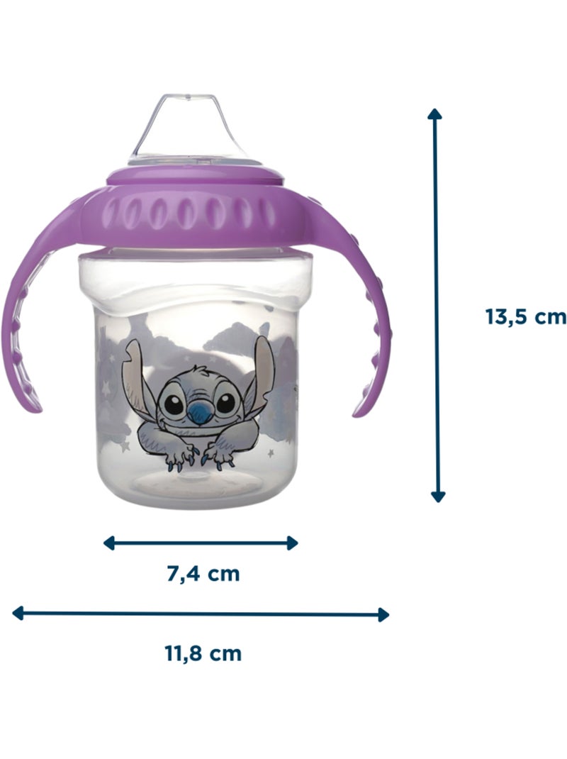 Copo disney baby lilo & stitch 250 ml anti-derrame com 2 pegas Roxo - Kiabi
