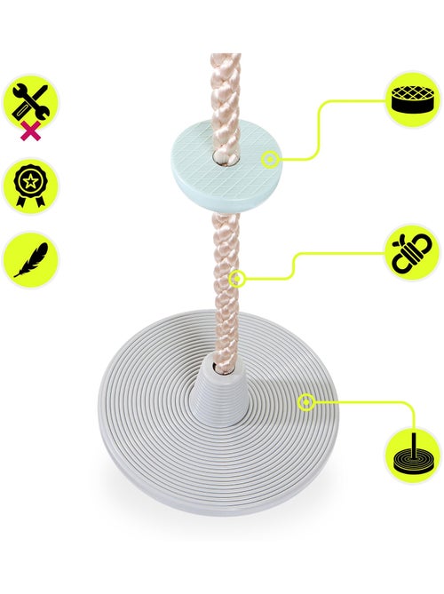 Corda de escalada e baloiço 2 em 1 hypermotion para crianças – até 50 kg - Kiabi