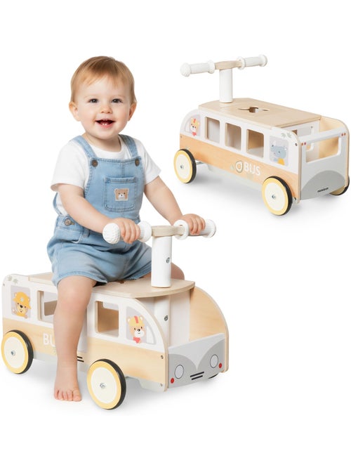 Corre-bacias de madeira autocarro brinquedo mamabrum - Kiabi Corre-bacias de madeira autocarro brinquedo mamabrum - Kiabi
