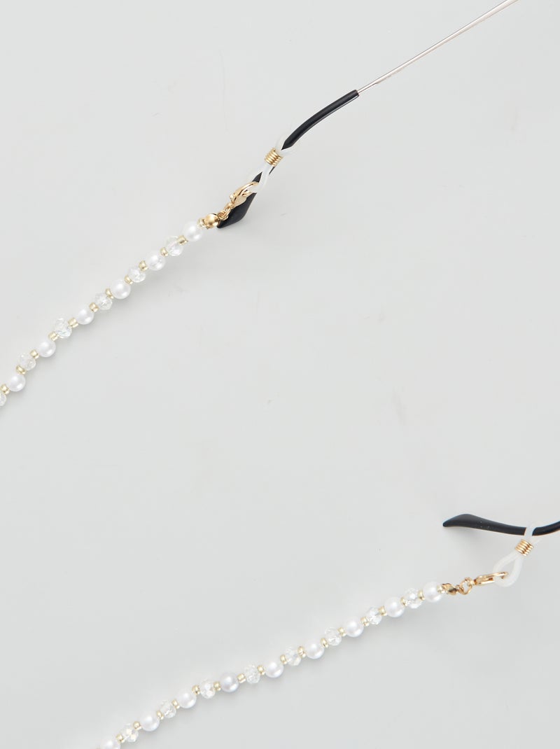 Corrente para óculos BRANCO - Kiabi