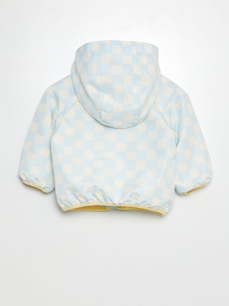 Corta-vento com capuz AZUL - Kiabi