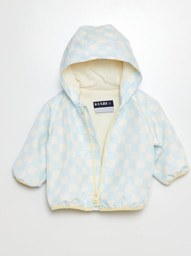 Corta-vento com capuz AZUL - Kiabi