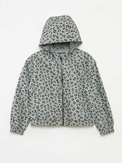 Corta-vento com capuz e base elástica - Kiabi