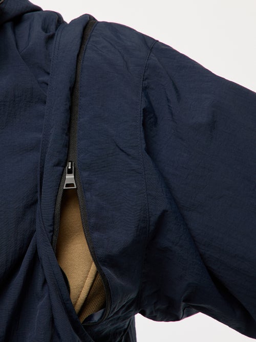 Corta-vento com capuz e mangas removíveis - Kiabi