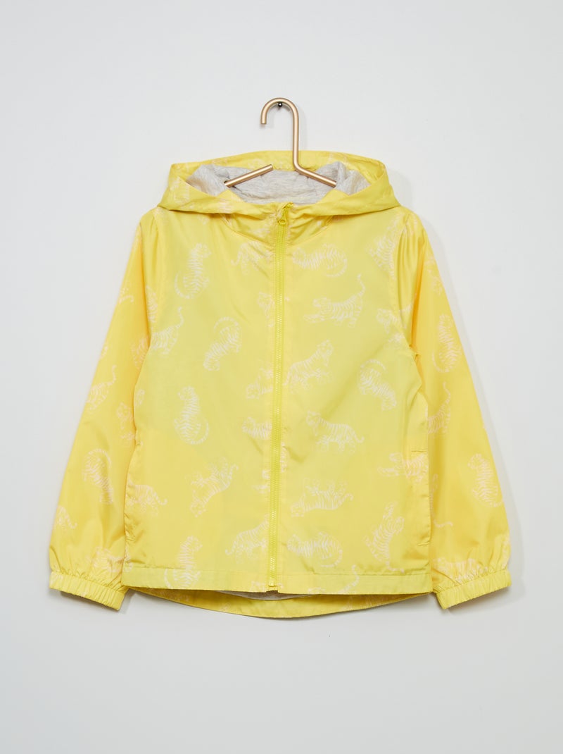 Corta-vento com estampado AMARELO - Kiabi
