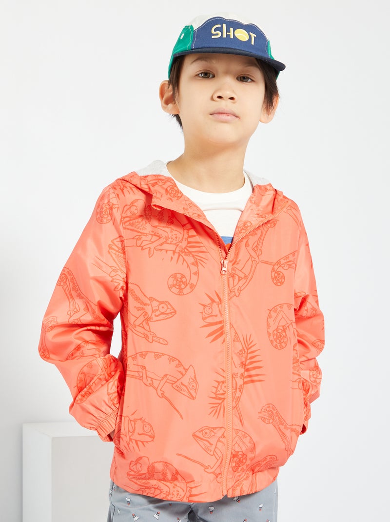Corta-vento com estampado VERMELHO - Kiabi
