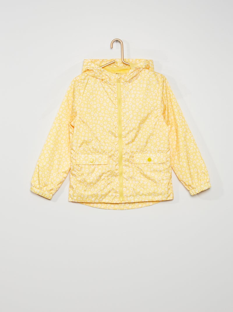 Corta-vento leve com capuz AMARELO - Kiabi