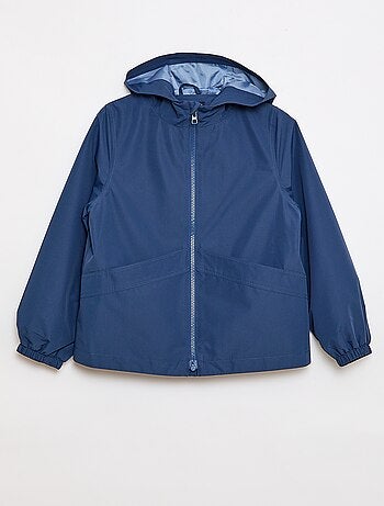 Corta-vento liso com capuz - Coleção fácil de vestir