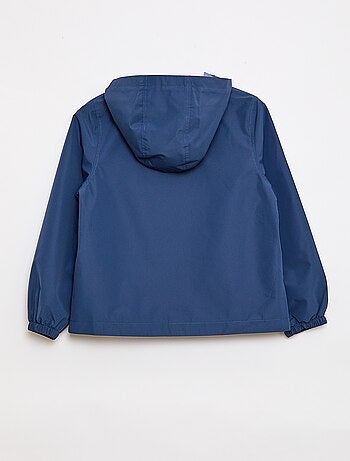 Corta-vento liso com capuz - Coleção fácil de vestir