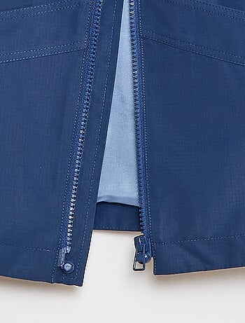 Corta-vento liso com capuz - Coleção fácil de vestir