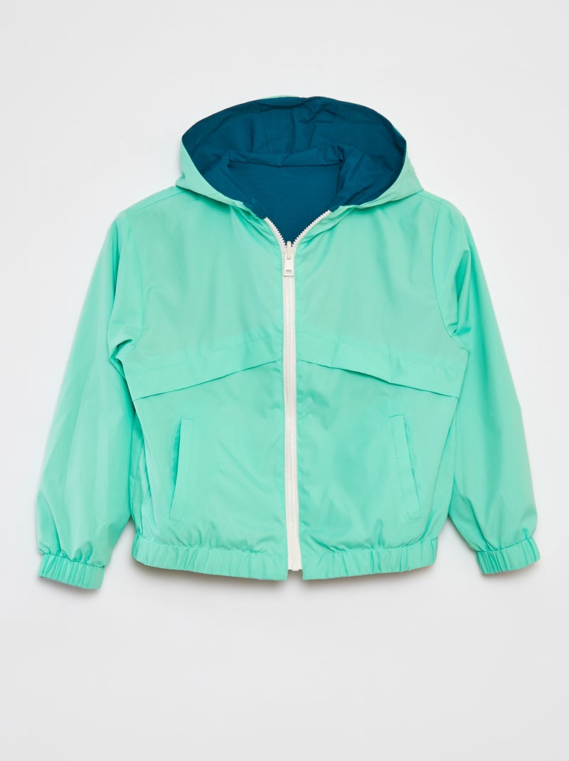 Corta-vento reversível bicolor AZUL - Kiabi