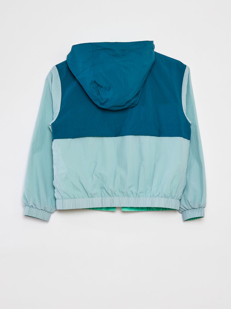 Corta-vento reversível bicolor AZUL - Kiabi