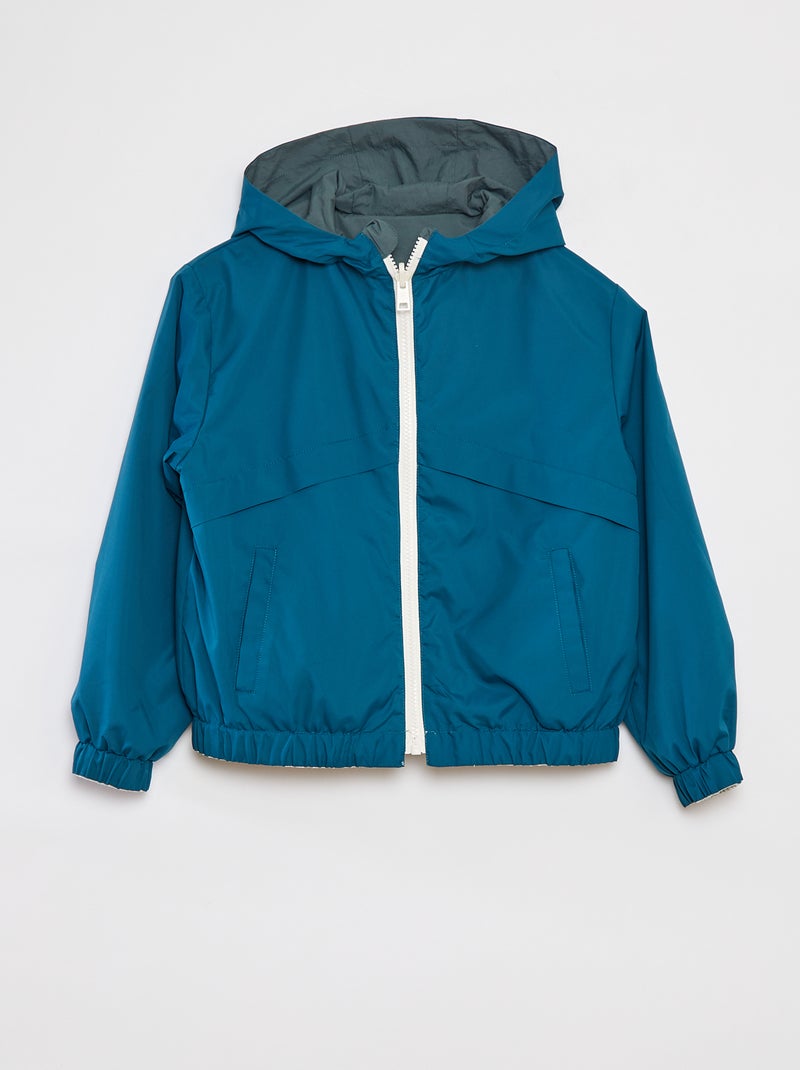 Corta-vento reversível bicolor VERDE - Kiabi