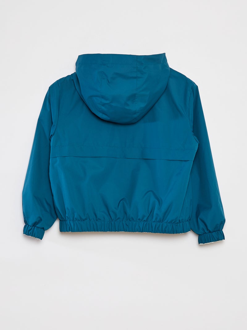 Corta-vento reversível bicolor VERDE - Kiabi