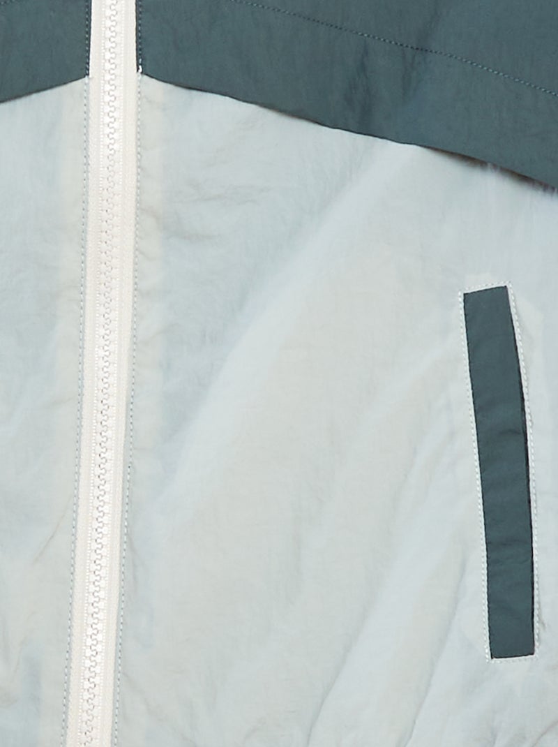 Corta-vento reversível bicolor VERDE - Kiabi