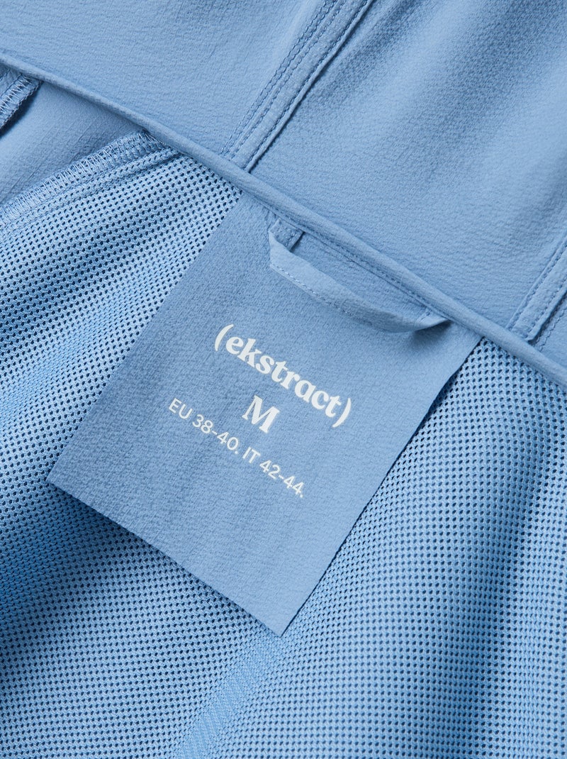 Cortavento desportivo com capuz Azul - Kiabi