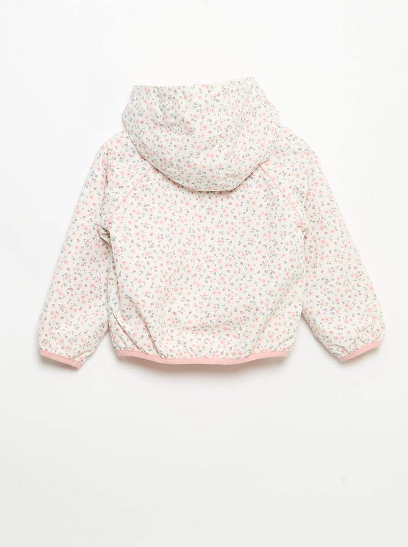 Cortavento leve com capuz Rosa - Kiabi